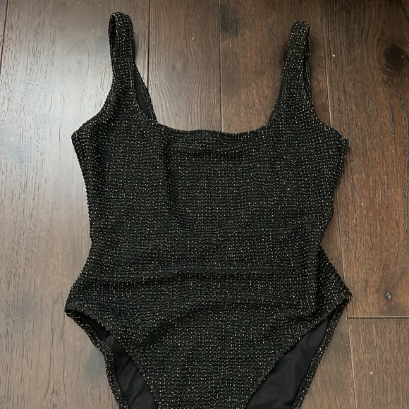 Aerie Lurex Crinkle Cut One-Piece - Picture 2 of 6